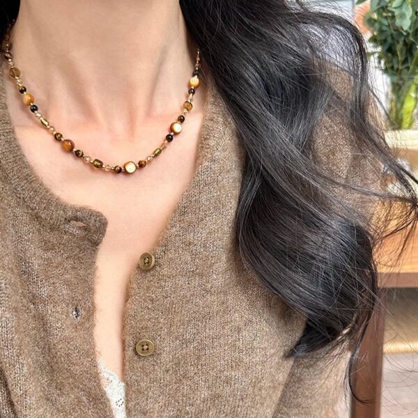 Parisian style silver necklace