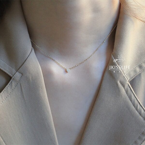 NYC minimalist 925 silver choker necklace