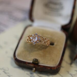 Japanese Christmas Limited Edition · First Snow Moonstone Lace Hollow Ring
