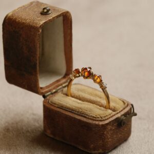 Solar Mirage Orange Garnet Adjustable Ring – Vintage Gemstone Jewelry