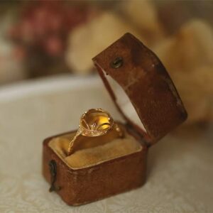 Natural Citrine Lace Ring: Wealth & Luxury Versatile Jewelry
