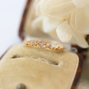 Lily of the Valley Hollow Stackable Ring