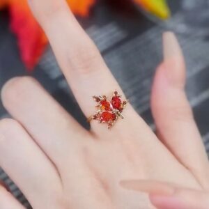 Red Maple Adjustable Ring｜INS Luxury Women’s Fashion