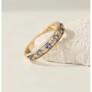 French Court Blue Crystal Lace Ring | Luxury Versatile Jewelry