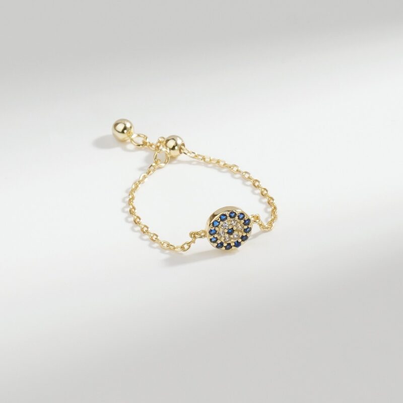 S925 Gold - Plated Blue - Eye Diamond Ring: New Ideas for Commuter Silver Jewelry - Image 6