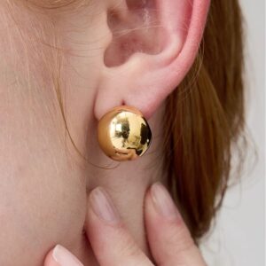 Affordable Luxury Vintage Gold Ball Earrings | European – Style Metal Jewelry