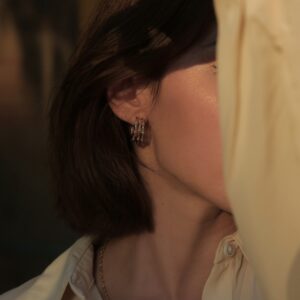 “Resilient Bamboo Radiance” Cool – toned Luxury Studs