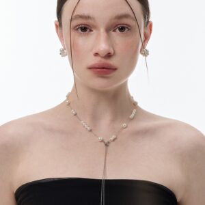 French Retro Starry Pearl Necklace | Luxury Adjustable Choker Design