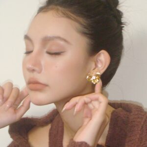 French Vintage Floral Gem Earrings｜Luxury Design Statement