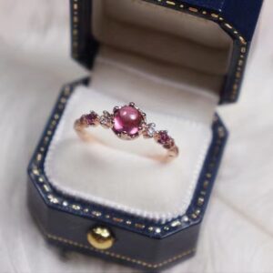 Natural Gemstone Adjustable Dual – Stone Ring | Vintage Jewelry