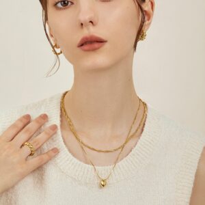 Petite 18K Gold Plated Heart Pendant Necklace