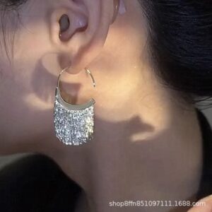 Industrial Metal French Tassel Earrings | Retro European Statement Jewelry
