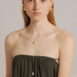 New Chinese – style Gold & Silver Seed Necklace｜Adjustable Luxury Pendant Chain