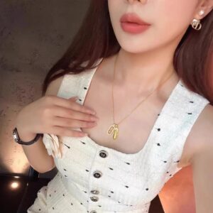 Diamond – inlaid Clavicle Chain with Pixiu and Vajra Pestle, the Same Style as Wei Xue