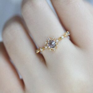 Dream Gate: Lavender – blue Wave – lace Zircon Luxury Ring