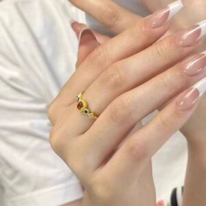 Retro Chinese – style Palace Sparrow Gold Ring