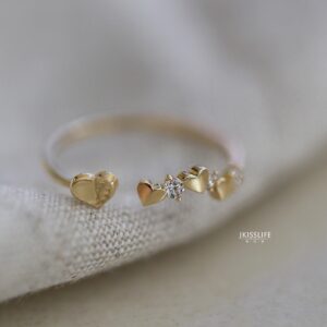 Heart – shaped Stackable Ring｜Minimalist Luxury Jewelry