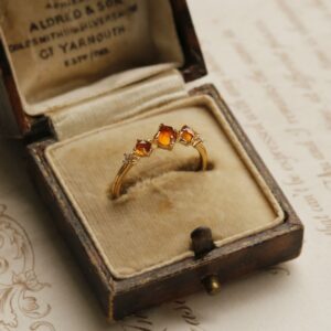 Solar Mirage Orange Garnet Adjustable Ring – Vintage Gemstone Jewelry