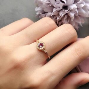 Agate Qingshan Limited – Edition Light – Sensitive Gemstone Ring, Retro Jewelry