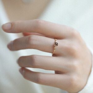 Crystal Zen Rose – Cut Luxury Ring: “Amber Peninsula” Zen – Inspired Jewelry