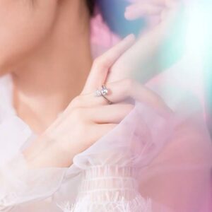 Moonstone Mermaid Tail Diamond Ring | Korean Ins – style Sweet Design