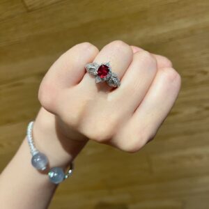 Borinquen French Vintage Court Ruby Adjustable Ring｜Fairness – Enhancing Indie Luxury Jewelry