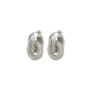 Luxury Minimalist Zircon Hoop Earrings | European Retro Micro – Pave Earrings