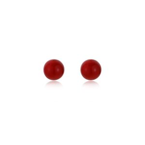 French Retro Red Pearl Earrings | Swarovski Luxury Gift for New Year