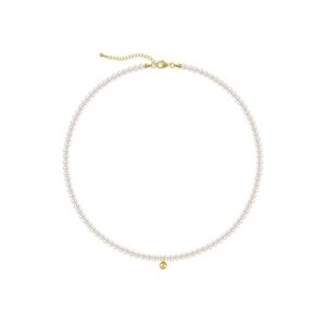 Swarovski Pearl & Gold Bead Necklace｜Luxury French Retro Collarbone Chain