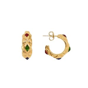 Iridescent Triple – Diamond Earrings | Vintage Gold Jewelry