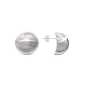 European – American Brushed Half – Circle Earrings | Luxury Versatile Accessories