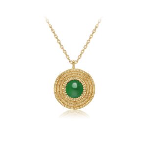 French Retro Straw Hat Circle Necklace | Luxury Versatile Chain