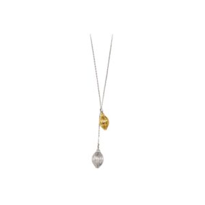 New Chinese – style Gold & Silver Seed Necklace｜Adjustable Luxury Pendant Chain