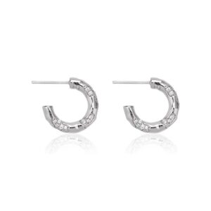 Shattered C – Shape Diamond Stud Earrings