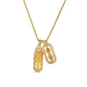 Diamond – inlaid Clavicle Chain with Pixiu and Vajra Pestle, the Same Style as Wei Xue