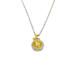 Natural Amethyst & Citrine Pendant｜S925 Sterling Silver Jewelry