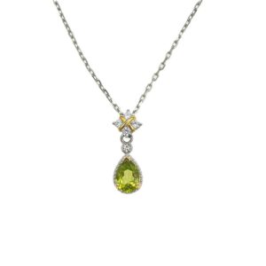 Natural Peridot Pendant in 925 Sterling Silver: A Rare Gemstone Jewelry