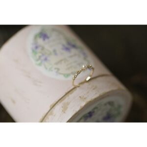 French – style Luxury Pearl & Zircon Adjustable Ring
