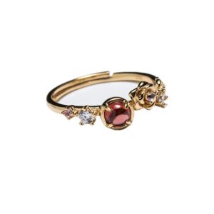 Venus Garnet Rose Gold Ring | Japanese Luxury Jewelry