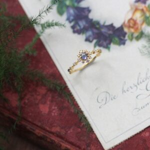 Dream Gate: Lavender – blue Wave – lace Zircon Luxury Ring