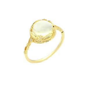Natural Citrine Lace Ring: Wealth & Luxury Versatile Jewelry