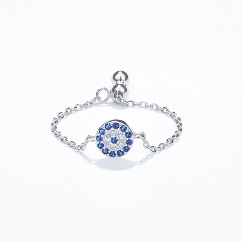 S925 Gold - Plated Blue - Eye Diamond Ring: New Ideas for Commuter Silver Jewelry - Image 2