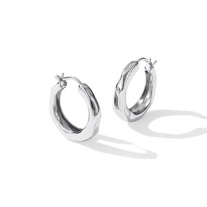 Retro Ripple Hoop Earrings｜Modular Luxury Ear Jewelry