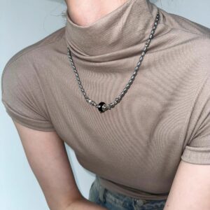 Edgy Y2K Star Necklace – Ins Style Silver Chain for Bold Fashionistas